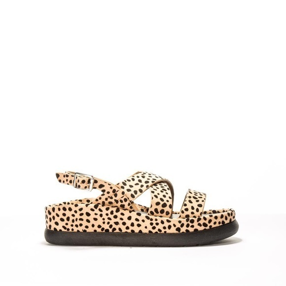 New Qupid Leopard Platform Sandals - Picture 2 of 6